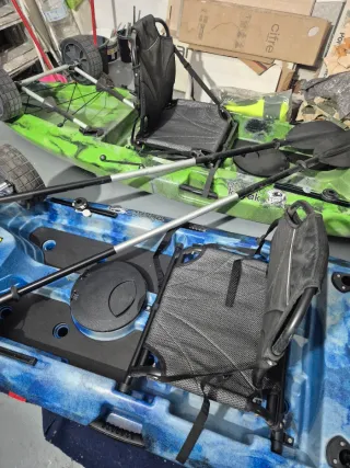 2 Kayak Okuma V2  Azul y Verde Verde Poco uso