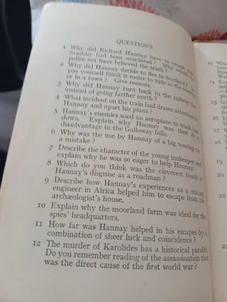 Libro JOHN BUCHAN 1915 termino d serie1950