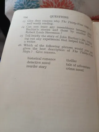 Libro JOHN BUCHAN 1915 termino d serie1950