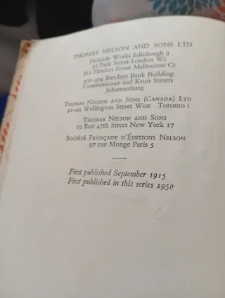 Libro JOHN BUCHAN 1915 termino d serie1950