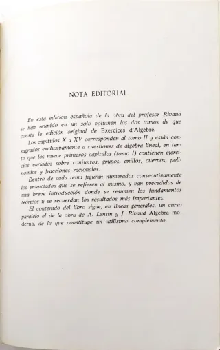 Ejercicios de álgebra