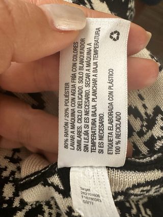 Vestido Skater Jacquard Negro y Blanco