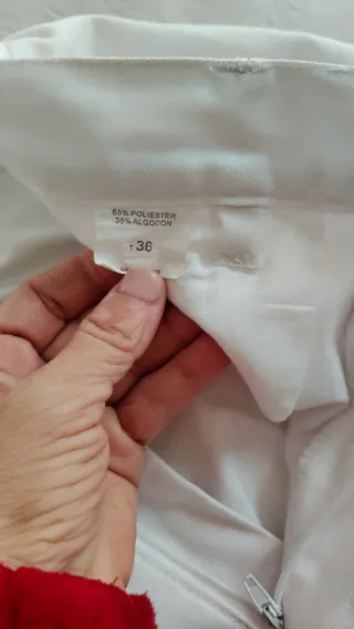Pantalón pirata blanco chico talla 36