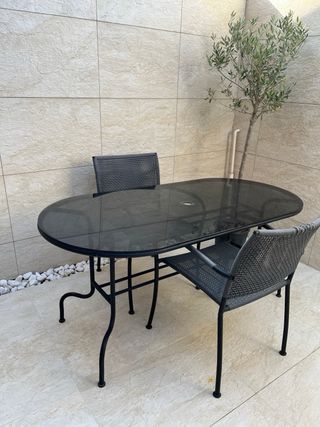 Conjunto mesa y sillas jardín