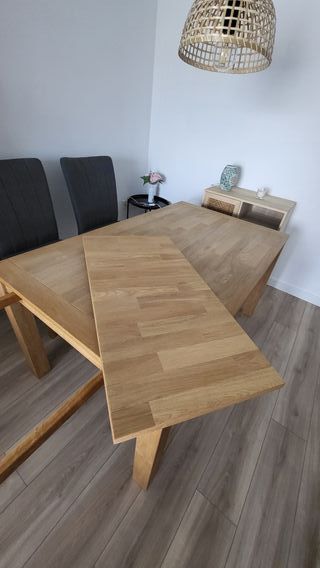 Mesa de comedor de madera extensible