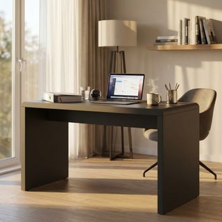 Tavolino Caffè Soggiorno Moderno Nero MDF Laccato