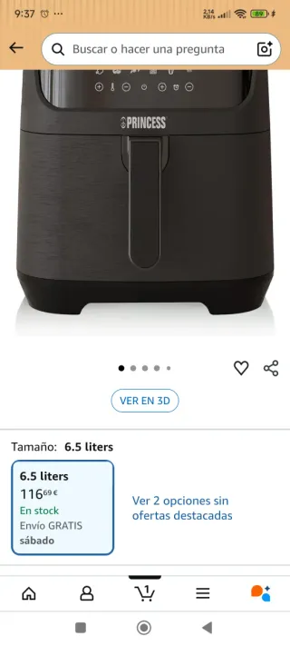 Plancha Eléctrica y freidora aire princes nueva,