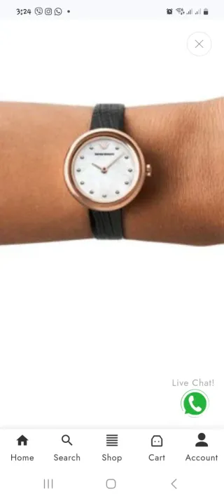 Reloj Armani Exchange mujer correa cuero negro