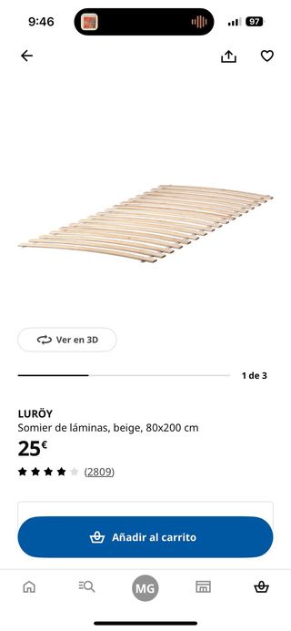 Somier LURÖY Ikea extensible