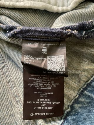 Chaqueta vaquera hombre de G-Star Raw (L)