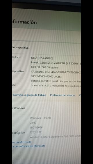 PC Completo Intel i5-4570 3.20GHz placa MSI