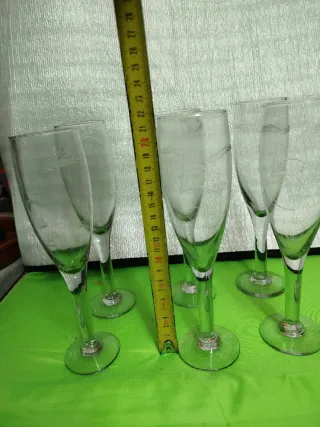 Copas de cristal vintage antiguas talladas lote 4°