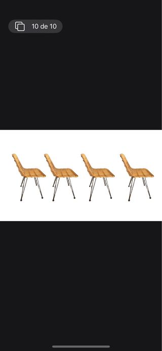 4 Sillas Ratán Natural HK Living