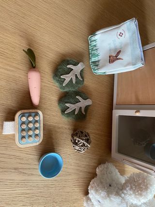 Casita para conejo conejito y accesorios