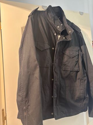 Chaqueta Zara Man Algodón Negra Talla L