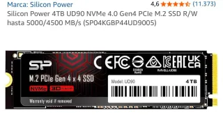 Disco SSD Silicon Power 4TB UD90 NVMe PCIe Gen 4
