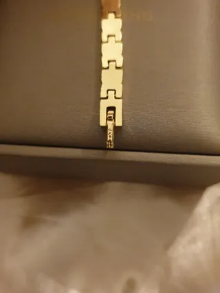 Pulsera chapada en oro con circonitas
