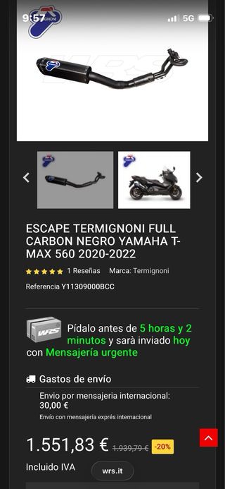 Termignoni carbono Tmax 560