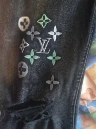 Pantalones Vaqueros Louis Vuitton Negros