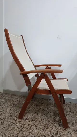 Silla HARTMAN madera y tela beige