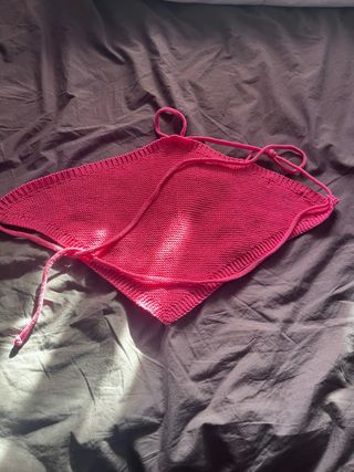 Top rosa tejido Brownie talla única