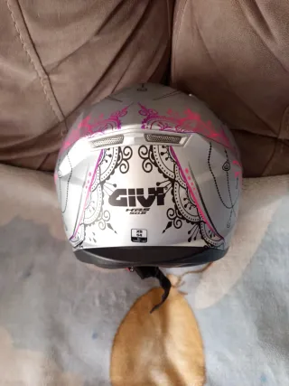 Casco Givi HPS 50.6 Plata y Rosa