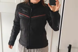 Chaqueta Moto Mujer Negra