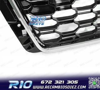 PARRILLA AUDI A4 B9 15-19 LOOK RS4 CROMADO NEGRO PDC