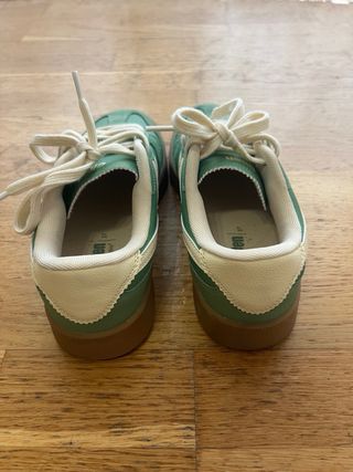 Zapatillas Pull&Bear Verde/Beige Talla 37