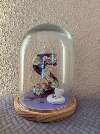 Letra S decorada con flores