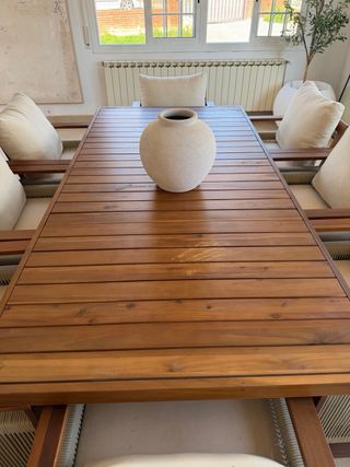 Mesa madera interior y exterior de comedor
