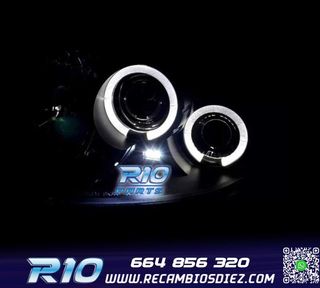 FAROS RENAULT CLIO 98-01 OJOS ANGEL FONDO NEGRO