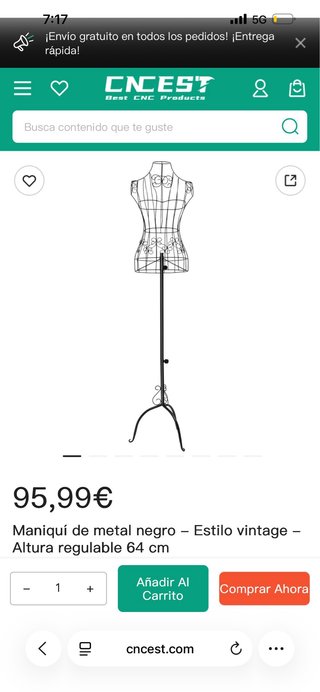 Maniquí de hierro forjado