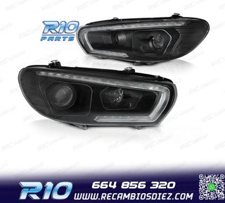 FAROS XENON PARA VOLKSWAGEN VW SCIROCCO 08-14 LED NEGROS