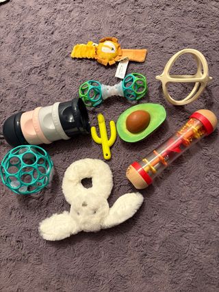 Lote Juguetes Bebé: Mordedores y Sonajero