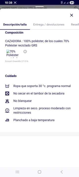 Cazadora Aviador Marrón Talla 3XL