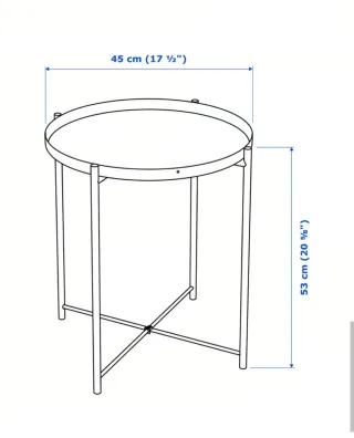 Mesa auxiliar redonda blanca