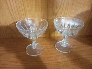 Set de 4 copas de cristal tallado
