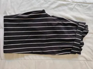 Pantalones premamá rayas blanco y negro