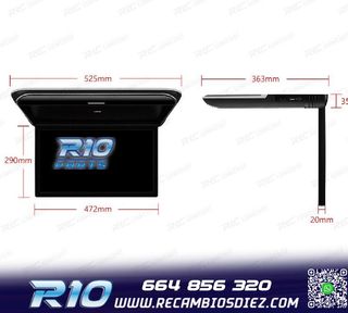 PANTALLA FULL HD PARA TECHO DE 19,5 "