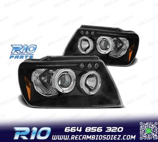 FAROS OJOS ANGEL JEEP GRAND CHEROKEE 99-05 FONDO NEGRO H1