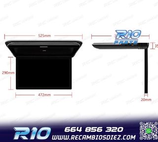 PANTALLA FULL HD PARA TECHO DE 19,5 "