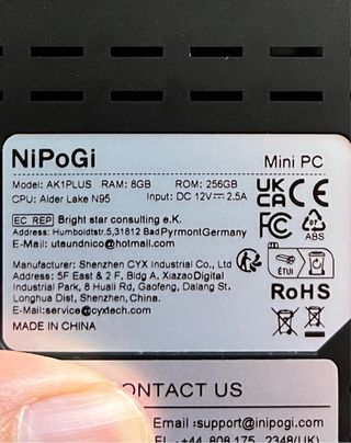 Mini PC NiPoGi AK1 Plus +HDMI