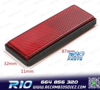 JUEGO DE 2 CATADIÓPTRICOS DE COLOR ROJO