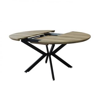 Tavolo Rotondo Allungabile 120/160Cm Gambe Metallo