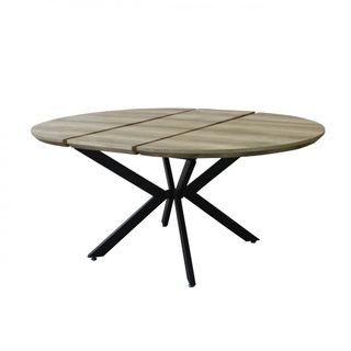 Tavolo Rotondo Allungabile 120/160Cm Gambe Metallo