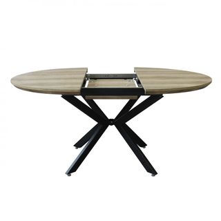 Tavolo Rotondo Allungabile 120/160Cm Gambe Metallo