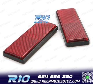 JUEGO DE 2 CATADIÓPTRICOS DE COLOR ROJO