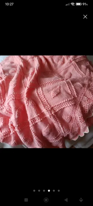 Colcha crochet hecha a mano