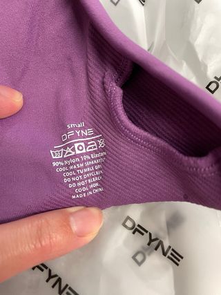 Conjunto DFYNE Top y Shorts Morado Talla S